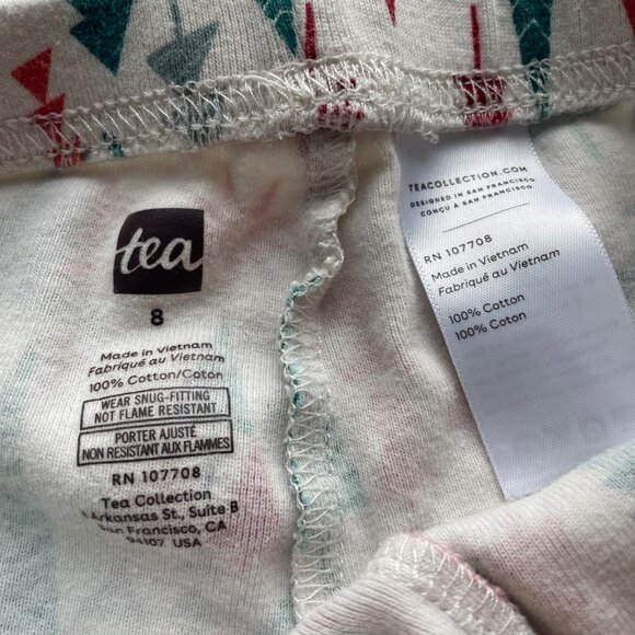 Tea Collection Kids Winter Woodland Pajama Set Size 8 - Picture 9 of 11